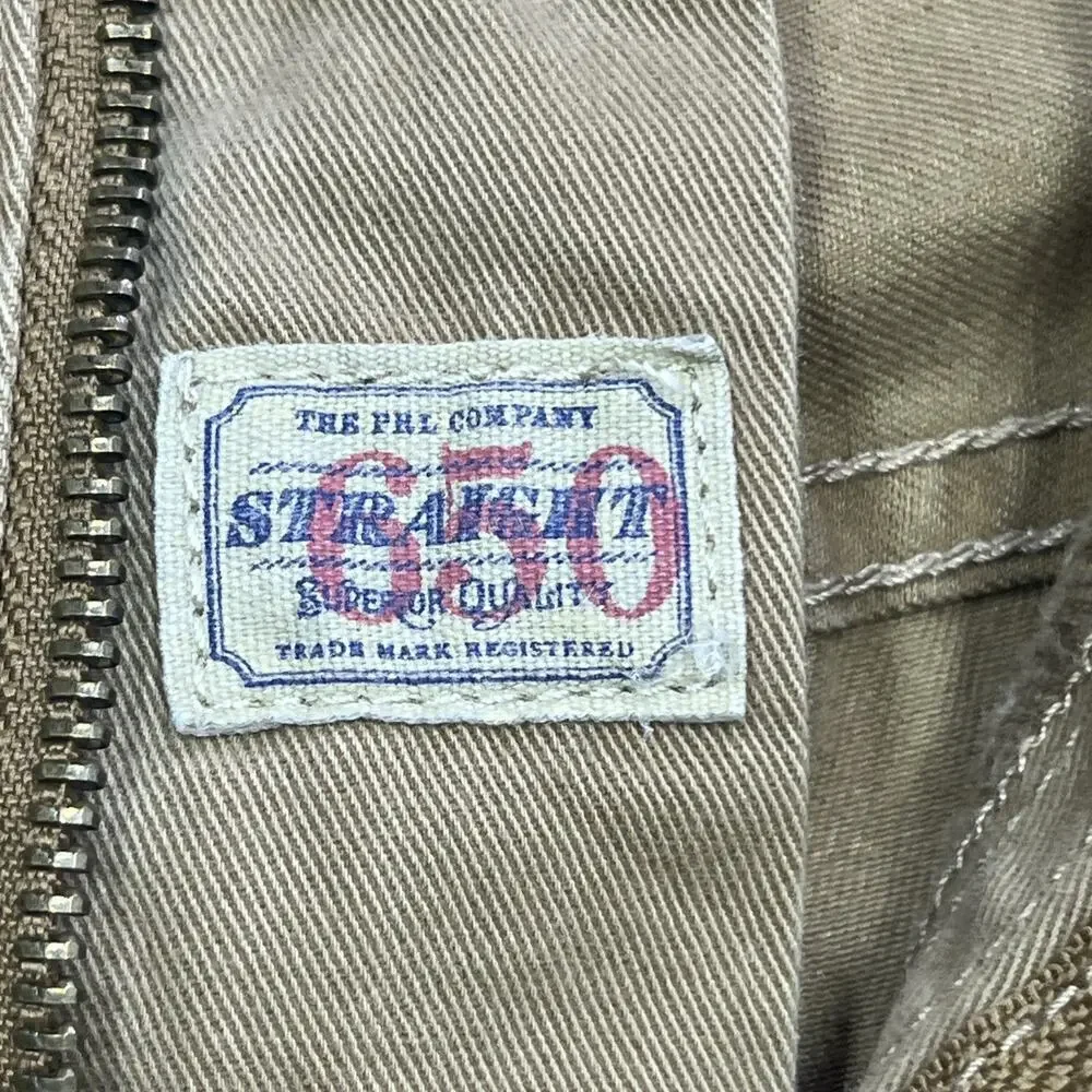 Polo Ralph Lauren 650 Straight Leg Pants Mens 36x32* Khaki Cotton Casual Preppy